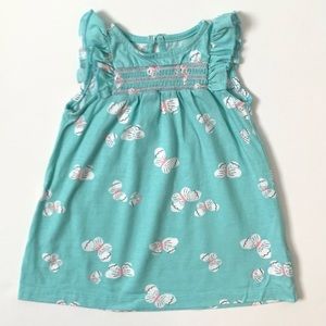 Carter’s baby girl blue butterfly dress
